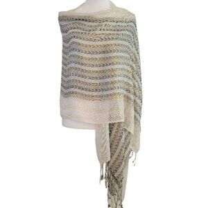 Shimmer & Style | Metallic Fringe Wrap Scarf